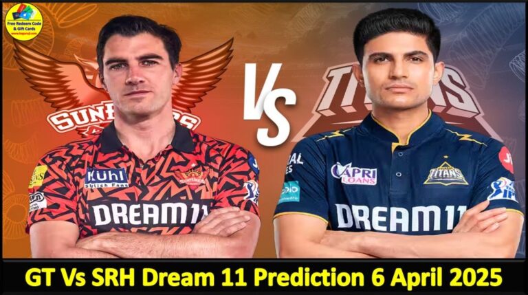 6 April 2025 SRH Vs GT Today Dream11 prediction IPL: Playing 11 Pitch Report